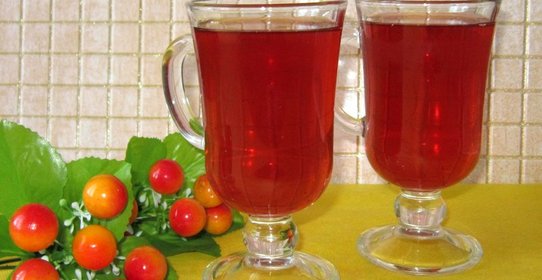 Холодный чай с каркаде и лимоном