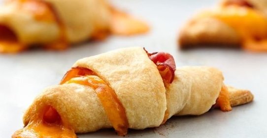 Рогалики с ветчиной и сыром