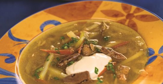 Рассольник из куриных потрошков