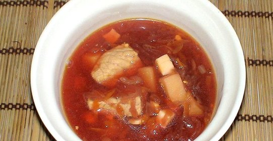 Свекольник со свининой