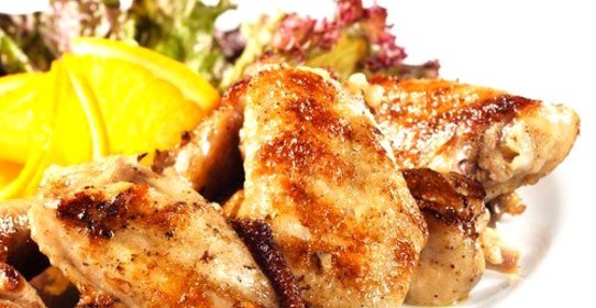 Куриные грудки с апельсиновым мармеладом и красным вином