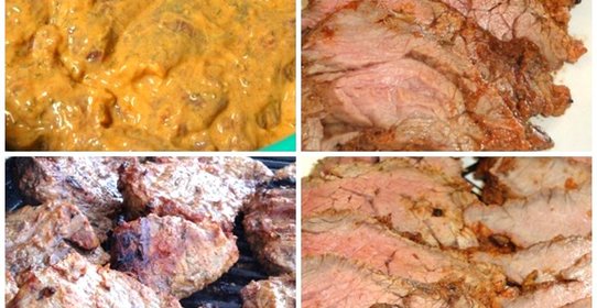 Говяжья вырезка в йогуртово-чесночном маринаде