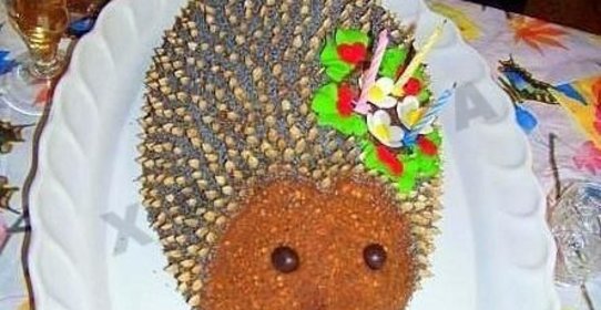 Торт Ежик без выпечки с печеньем