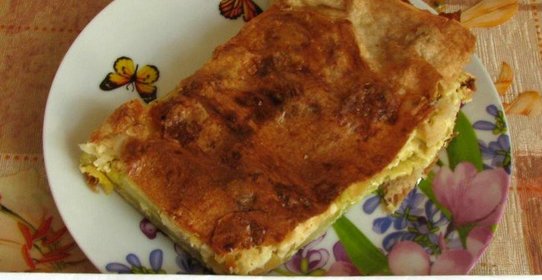 Овощной пирог в армянском лаваше