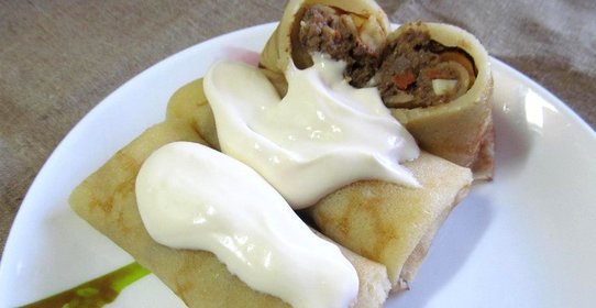 Блинчики с печенью и яйцами