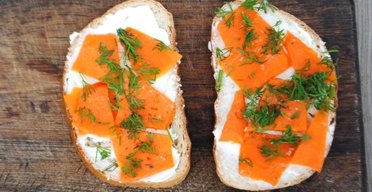 Гренки с запеченой тыквой