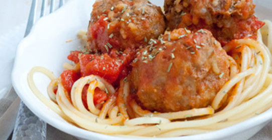 Паста с фрикадельками