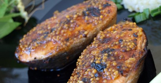 Сёмга в соево-горчичном маринаде