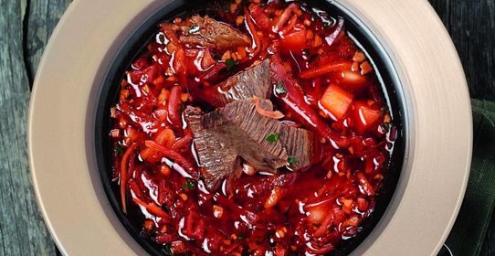 Классический борщ на говяжьей грудинке