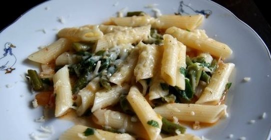 Макароны со стручковой фасолью