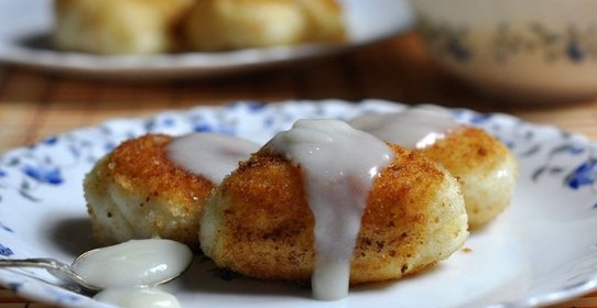 Манные биточки с ванилью