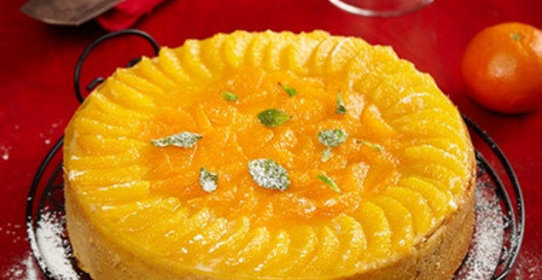 Новогодний мандариновый торт