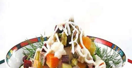 Винегрет с мясом