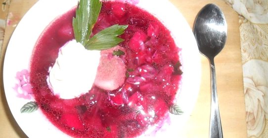 Борщ с кабачками