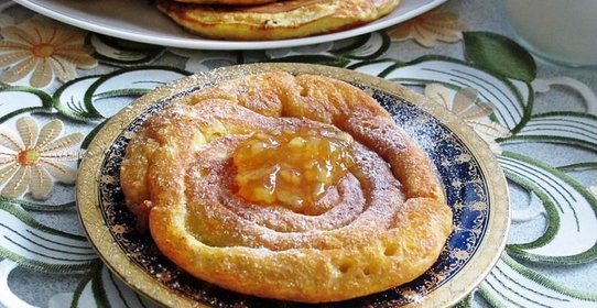 Апельсиновые оладьи без яиц