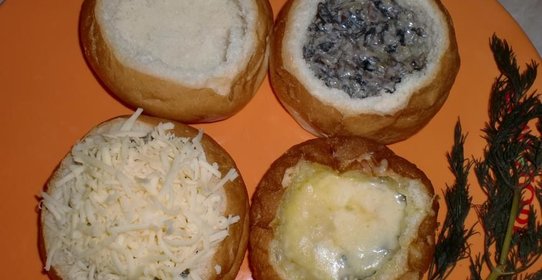 Жюльен в булочке Грибное лукошко