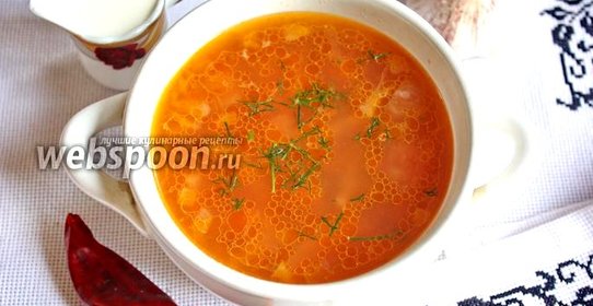 Борщ с грибами на курином бульоне