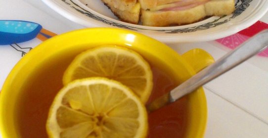 Гренки с сыром и ветчиной