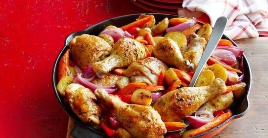 Курица с картофелем и сладким перцем