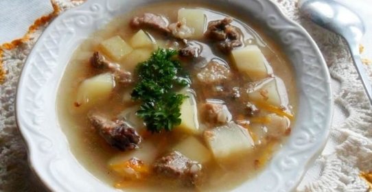 Суп с мясом в мультиварке