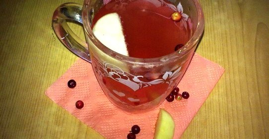 Чай бруснично-яблочный