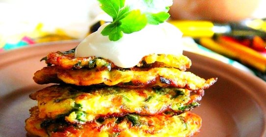 Оладьи с зеленью