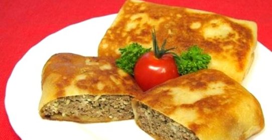 Блинчики с говяжьей печенью