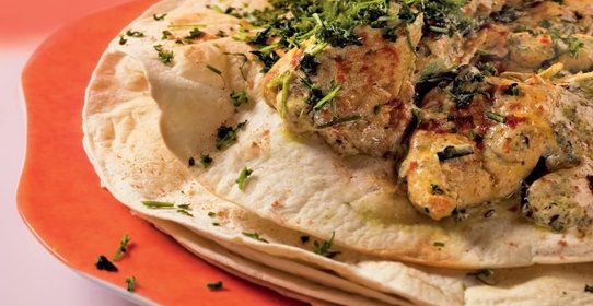 Тортилья с куриным карри