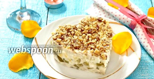 Салат с куриным филе и маринованными огурцами