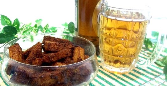 Гренки с чесноком к пиву