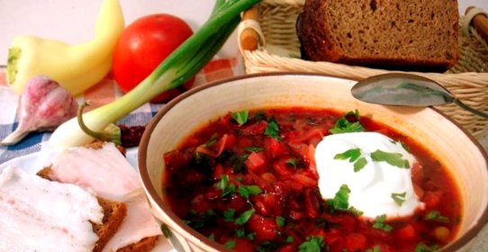 Постный летний борщ