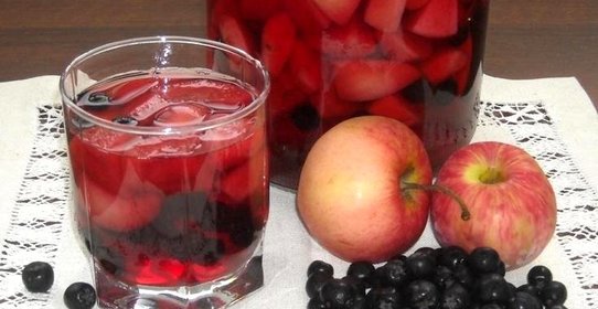 Компот из черноплодки с яблоками на зиму