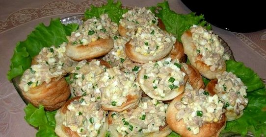 Волованы с печенью трески