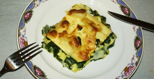 Лазанья со шпинатом