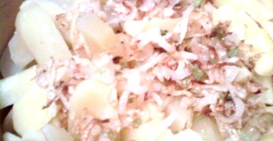 Отварной картофель с зажаркой