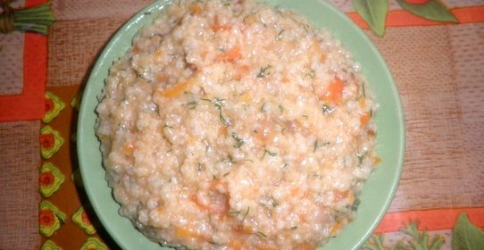 Пшенная каша с зеленью