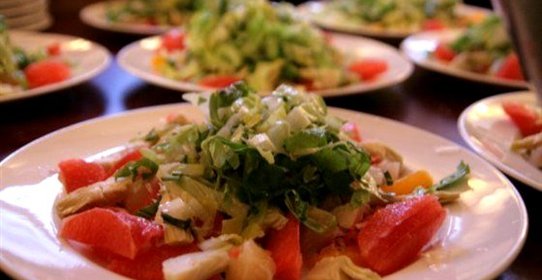 Салат с грейпфрутом и артишоками