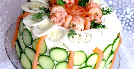 Закусочный торт из хлеба