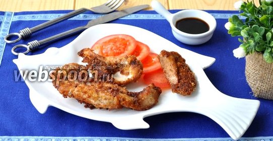 Молоки лосося жаренные в сухарях