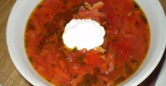 классический украинский борщ с мясом