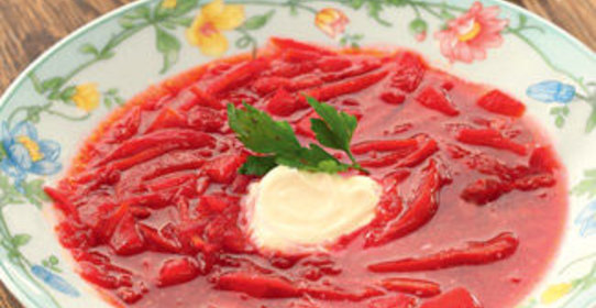 Борщ с соком свежей свеклы