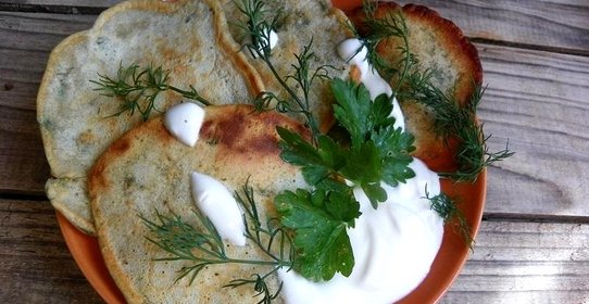 Оладьи с зеленью