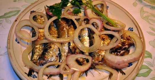 Жареные маринованные сардины