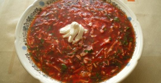 Украинский борщ со свининой и галушками