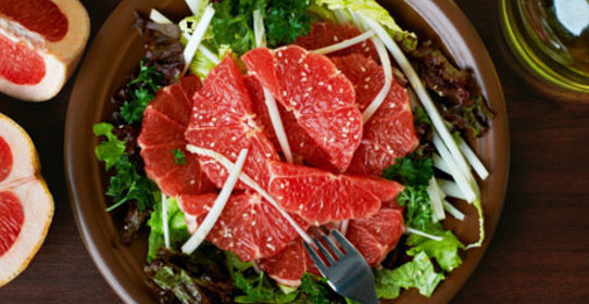 Сицилийский салат с грейпфрутом