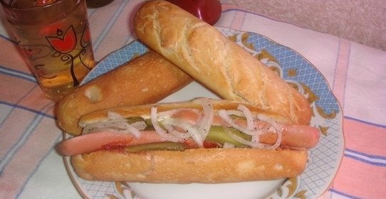 Хот-доги из домашних багетов