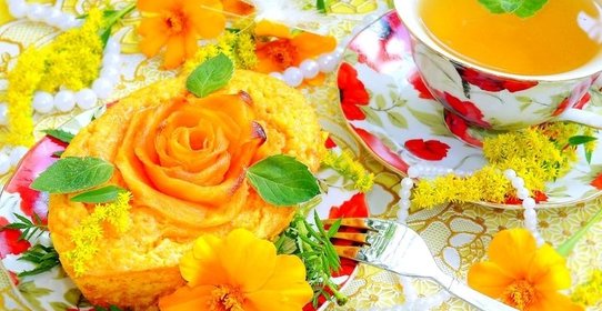 Морковно-апельсиновое пирожное