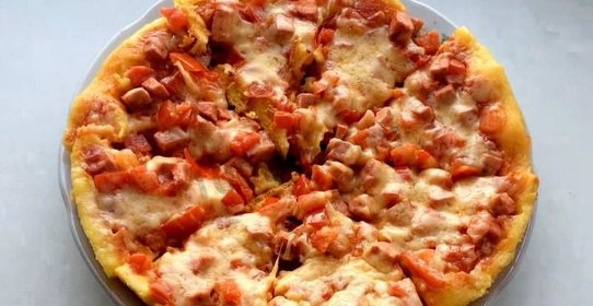 Пицца Минутка на сковороде быстрая и простая