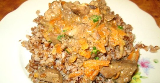 Рагу из куриной печени