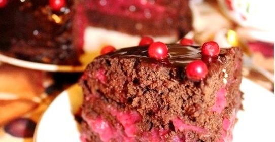 Брусничный торт